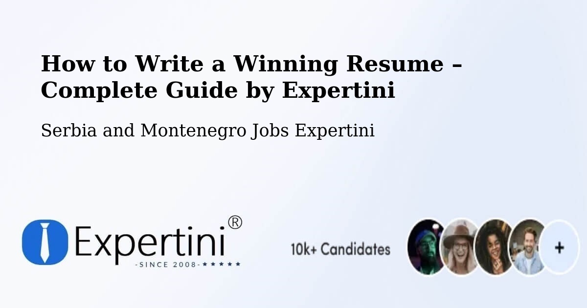 Resume Writing Guide for Job Seekers – Thunder Bay District - Thunder Bay District, Serbia and Montenegro Jobs Expertini
